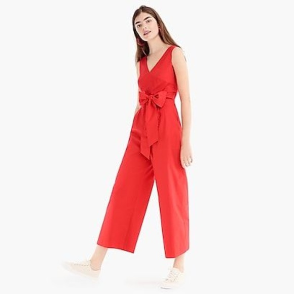 J. Crew Pants - J. Crew Wrap-tie Jumpsuit in Stretch Poplin NWT